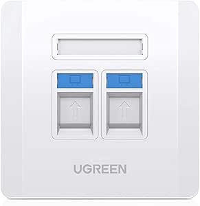 UGREEN Dual Port Wall Plate 1 PCs/Bag