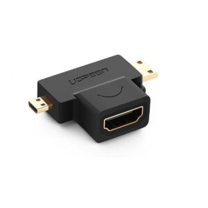 UGREEN Micro HDMI + Mini HDMI Male to HDMI Female Adapter -Black