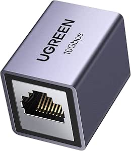 UGREEN Ethernet Extender 10Gbps , for Cat8 Cat7 Cat6 Cat5 Cable , 328ft Long Distance Extend, Aluminum Alloy Shell, Space Grey