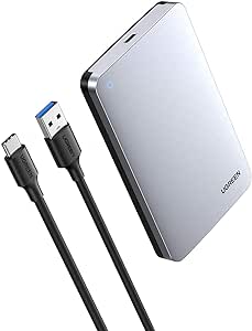 UGREEN 2.5-Inch SATA External Hard Drive Enclosure, USB 3.0 TO Type C