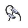 UGREEN USB-C Male to USB-C Female Gen2 5A Alu Case Braided Extension Cable 1m (Dark gray)