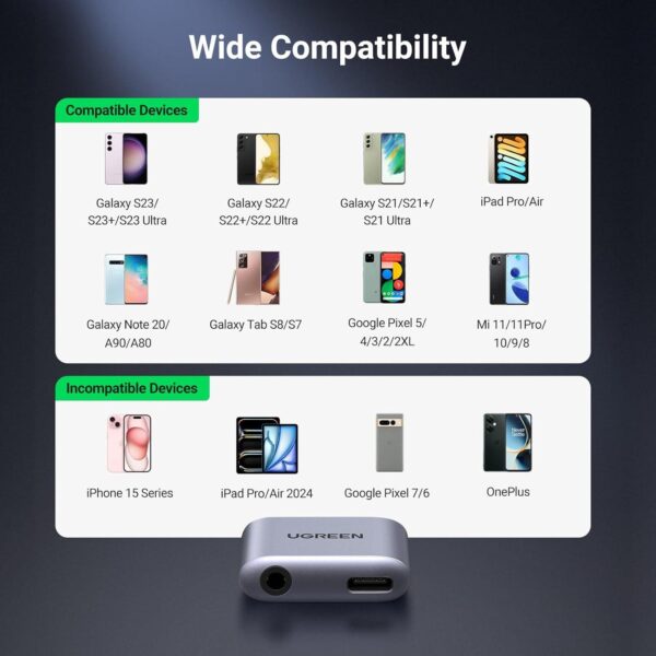 ⁦USB C To 3.5mm Headphone Jack Adapter New Audio Charger Adapter DAC Type C⁩ - الصورة ⁦4⁩