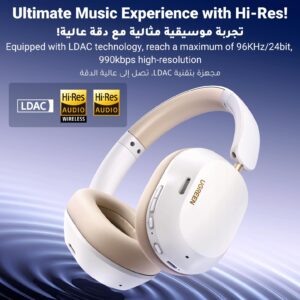 Wireless Headphones Hitune Max 5C, Adaptive Noise Cancelling Over-ear Headsets