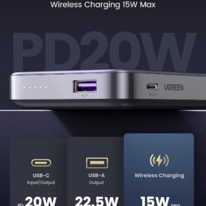 10000mAh Mini Magnetic Wireless 20W Power Bank With Hoder