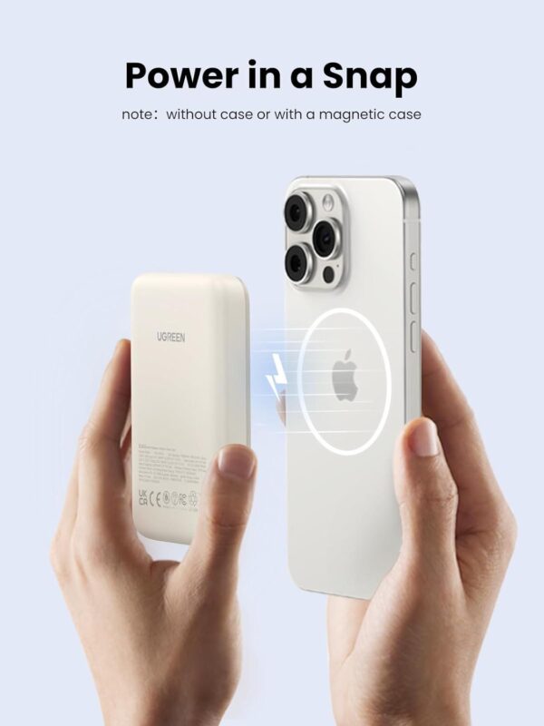 ⁦10000mAh Mini Magnetic Wireless 20W Power Bank With Hoder⁩ - الصورة ⁦2⁩