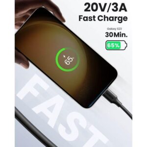 60W USB C to USB C Cable 1M PD 3.0 3A Fast Charging Cord Type C Cable Compatible With iPhone 16 15 Series