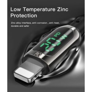 CA86 20W PD Ultra Fast iPhone Cable for iPhone 11, 12, 13, 10, 8 Series Black