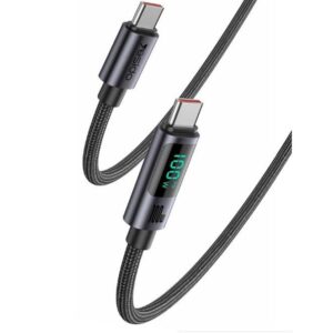 CA158 100W Type-C To Type-C Digital Display Charging Cable