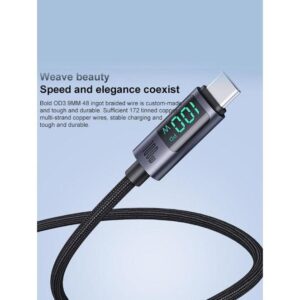 CA158 100W Type-C To Type-C Digital Display Charging Cable