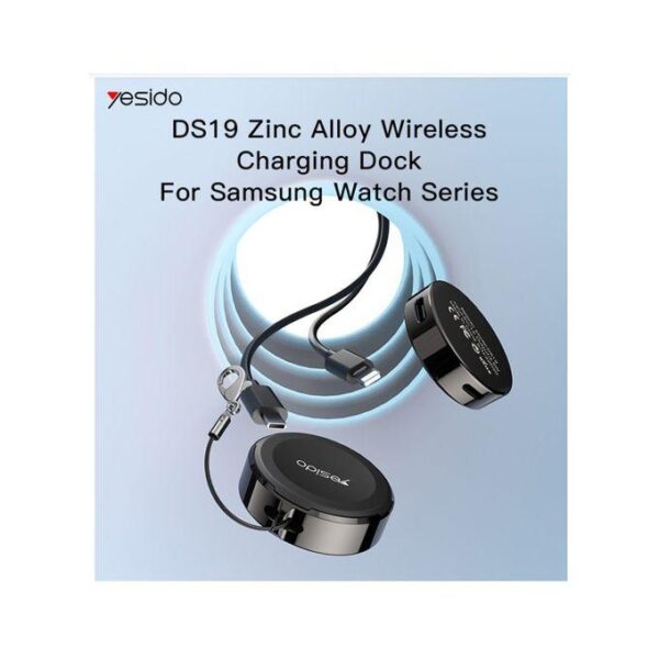 ⁦Galaxy Watch Charger DS19 Black⁩ - الصورة ⁦3⁩