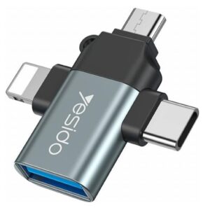 GS15 3 in 1 USB To Micro Lightning Type-C OTG Converter HighEnd