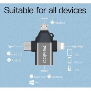 GS15 3 in 1 USB To Micro Lightning Type-C OTG Converter HighEnd