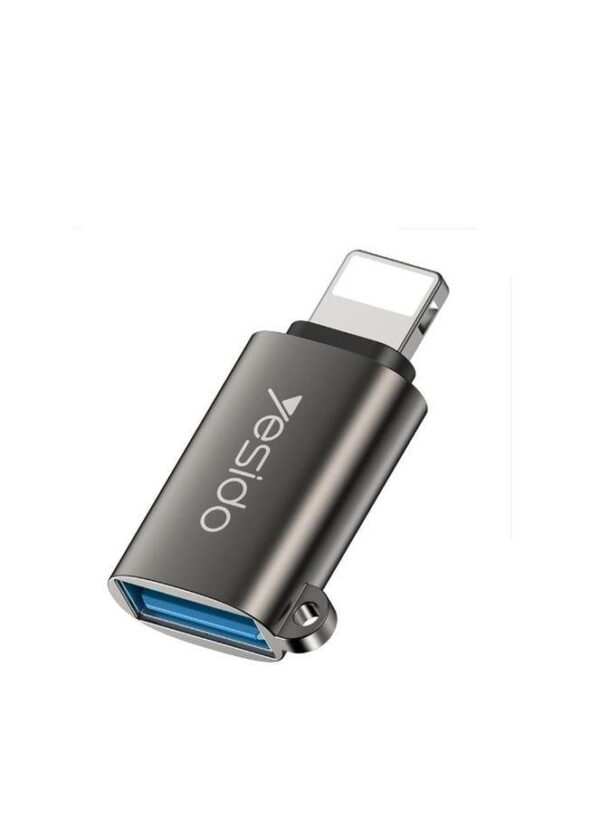 GS14 Original Chips Aluminum Alloy Shell For Lightning To USB OTG Adapter Black