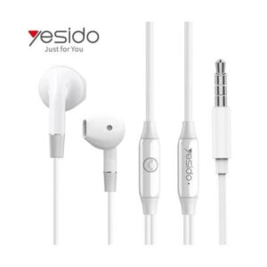 YH30 Metal Earphone 3.5mm In-Ear Wired Earbuds With Mic Stereo Bass Headphone Headset White