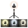 SF12 Wireless Ring Light With Tripod Selfie Stick (42CM) Black