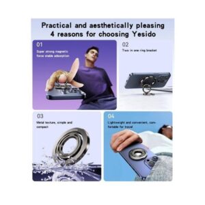 C206-Ring Magnet-Dual Axis Double Magnetic Phone Holder For Multiple Scenarios