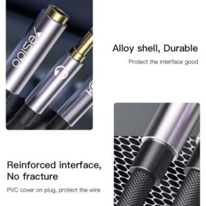 YAU29 3.5mm 2 Male to 1 Female Headphone Microphone Adapter Y Splitter Audio Cable High Quality
