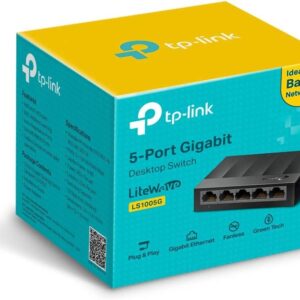 5-Port Gigabit Desktop Switch, 5 Gigabit RJ45 Ports, Desktop Plastic Case