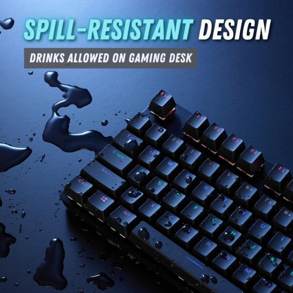 VPRO V500 Pro RGB WIRED GAMING KEYBOARD MECHANICAL BACKLIT ERGONOMIC DESIGN ARABIC/ENGLISH - Image 2