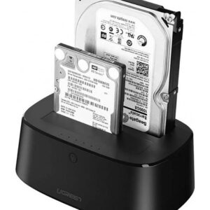 USB 3.0 to SATA Dual-Bay Hard Drive Duplicator/Cloner EU-50857- Black