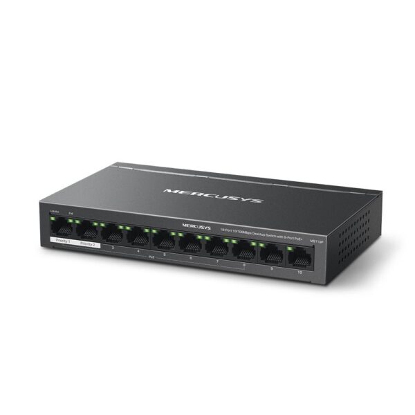 10-Port 10/100Mbps Desktop Switch with 8-Port PoE+ - Image 2