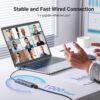 USB-C to 3×USB3.0 Hub+RJ45 (1000M) Ethernet Adapter (4-in-1) - Image 2
