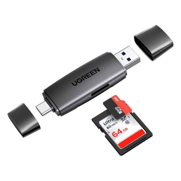 USB 3.0 + USB Type c - OTG - Card Reader (Black)