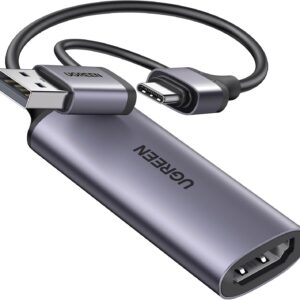 HD USB Video Capture Card ( USB-C + USB A to HDMI 4k )