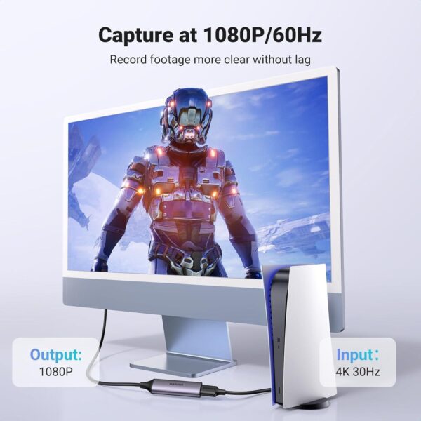 ⁦HD USB Video Capture Card ( USB-C + USB A to HDMI 4k )⁩ - الصورة ⁦4⁩