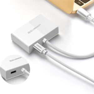 USB Type C to HDMI + VGA Converter (White)
