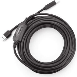 USB 2.0 A Male to B Male Active Printer Cable 10m (Black)