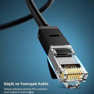 Cat 6 U/UTP Lan Cable 15m (Black)