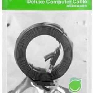 Cat 6 U/UTP Lan Flat Cable 1m (Black)