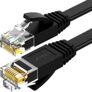Cat 6 U/UTP Lan Flat Cable 12m (Black)