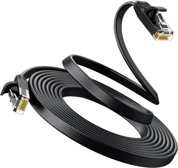 ⁦UGREEN Cat 6 U/UTP Lan Flat Cable 12m (Black)⁩ - الصورة ⁦3⁩
