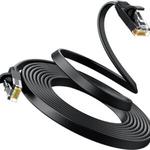 Cat 6 U/UTP Lan Flat Cable 15m (Black)