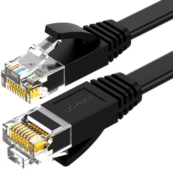 Cat 6 U/UTP Lan Flat Cable 20m (Black)