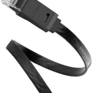 Cat 6 U/UTP Pure Copper Ethernet Flat Cable 5m (Black)