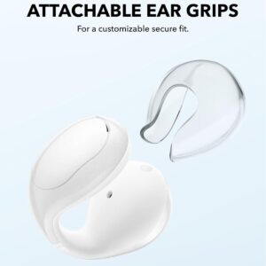 C30i Open-Ear Earbuds, Clip-On Headphones, Lightweight Comfort, Stable Fit, Firm-Shell Design, Attachable Ear Grips, Big Drivers for Clear Audio, 30H Play, IPX4 Water-Resistant