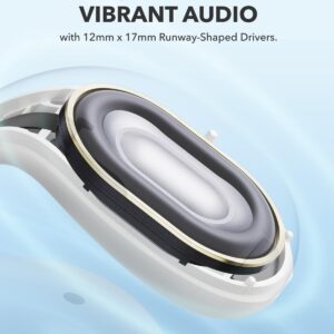 C30i Open-Ear Earbuds, Clip-On Headphones, Lightweight Comfort, Stable Fit, Firm-Shell Design, Attachable Ear Grips, Big Drivers for Clear Audio, 30H Play, IPX4 Water-Resistant
