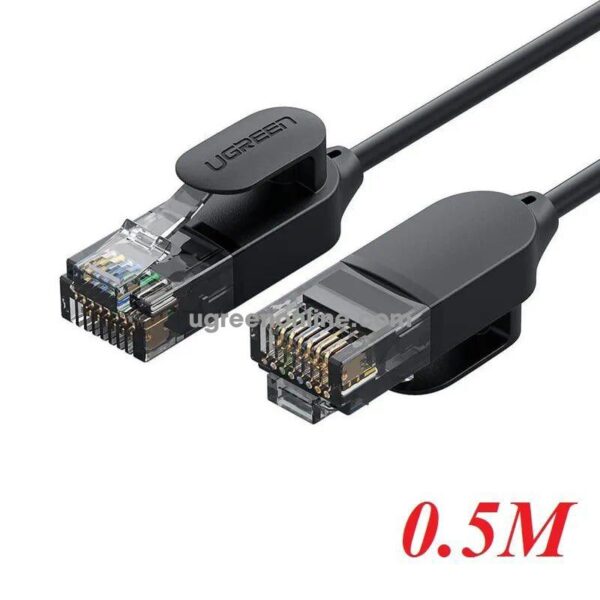 ⁦CAT 6A Pure Copper Ethernet Cable OD2.8 0.5m (Black)⁩ - الصورة ⁦3⁩
