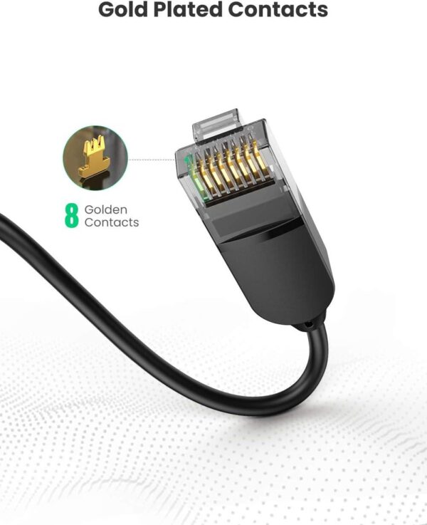 ⁦CAT 6A Pure Copper Ethernet Cable OD2.8 1m (Black)⁩ - الصورة ⁦3⁩