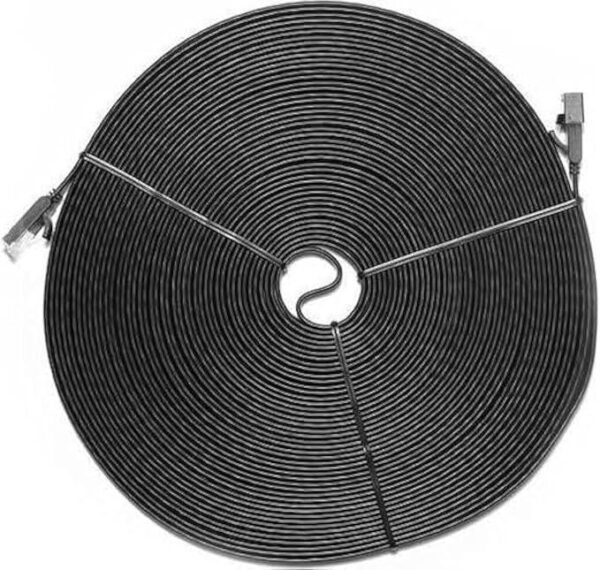 ⁦Cat 7 U/FTP Lan Cable Flat Design 20m (Black)⁩ - الصورة ⁦3⁩