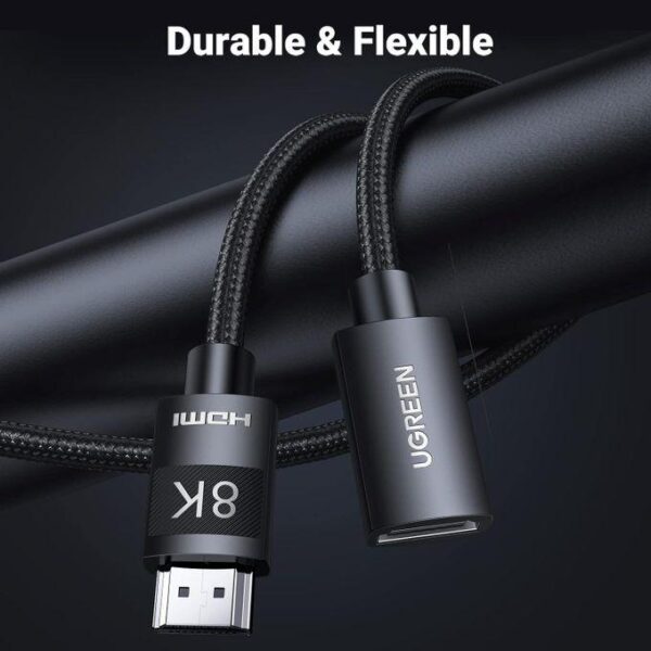 ⁦UGREEN HDMI Extension Cable 0.5m-Black-40400⁩ - الصورة ⁦3⁩