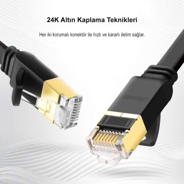 UGREEN Cat 7 U/FTP Lan Cable Flat Design 1.5m (Black) - Image 7
