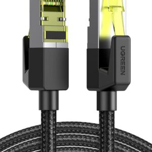 CAT7 Shielded Round Cable with Braided Modular Plugs 0.5m