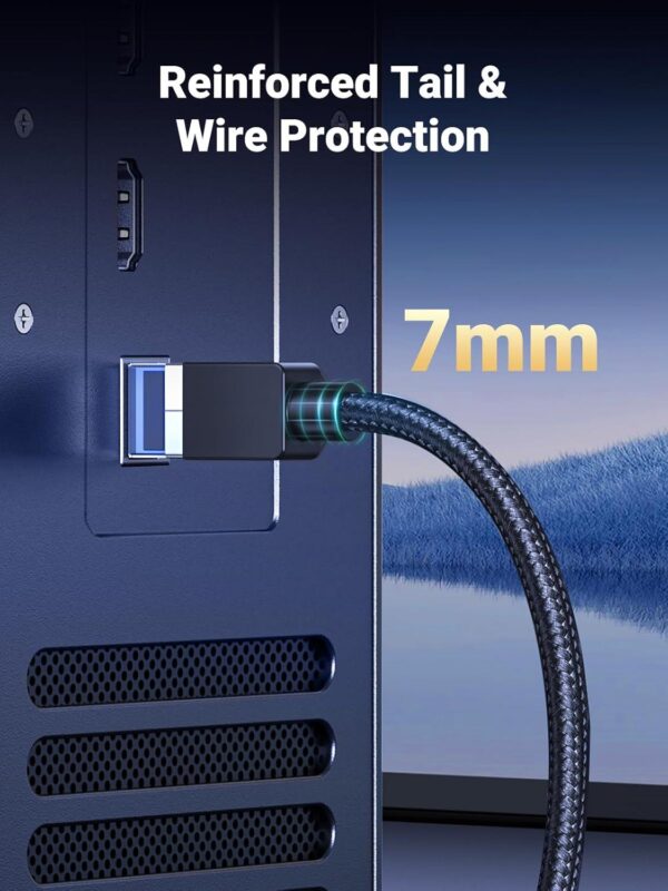⁦UGREEN Cat8 Pure Copper Ethernet Cable Braided 15m (Black)⁩ - الصورة ⁦3⁩