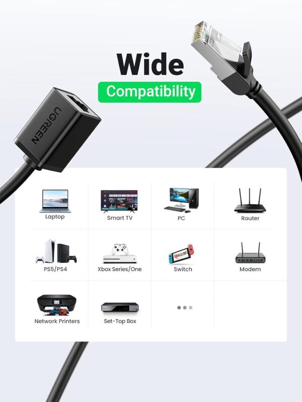 ⁦Cat 6 F/UTP Ethernet RJ45 Extension Male/Female Patch Cords 2m 10/100/1000⁩ - الصورة ⁦6⁩