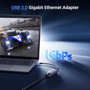 USB 3.0 to RJ45 Ethernet Adapter Aluminum Case 10/100/1000