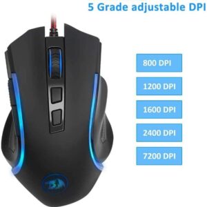 M607 8 Buttons Gaming Mouse (R G B, 7200DPI)